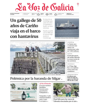 Cover of La Voz de Galicia (Pontevedra)