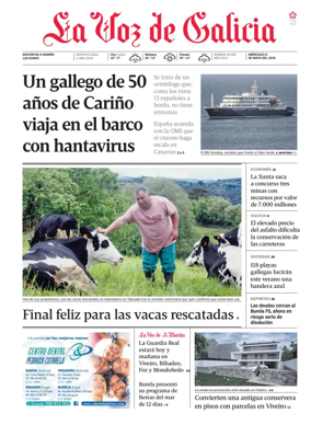 Cover of La Voz de Galicia (Viveiro)