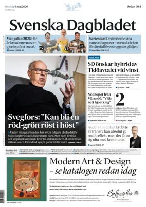 Cover of Svenska Dagbladet