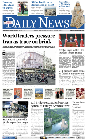 Cover of Hurriyet Daily News & Economic Review