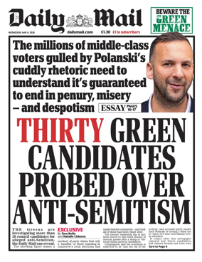 Cover of Daily Mail