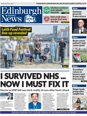 Cover of Edinburgh Evening News