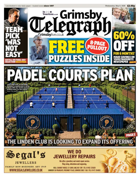 Cover of Grimsby Telegraph