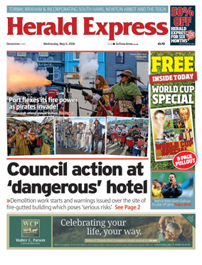 Cover of Herald Express (Torbay Brixham & South Hams Edition)
