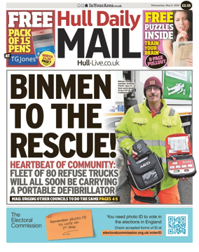 Cover of Hull Daily Mail