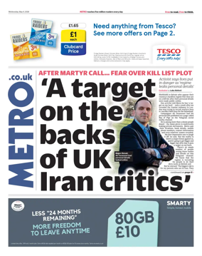 Cover of Metro (UK)