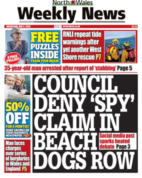 Cover of North Wales Weekly News
