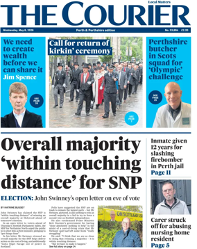 Cover of The Courier & Advertiser (Perth and Perthshire Edition)