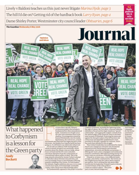 Cover of The Guardian e-paper Journal