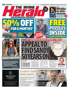 Cover of The Irvine Herald and Kilwinning Chronicle