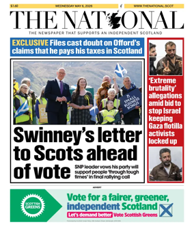 Cover of The National (Scotland)