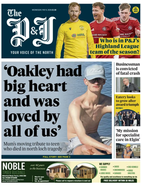 Cover of The Press and Journal (Inverness Highlands and Islands)