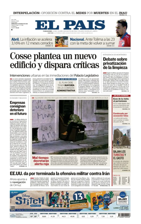Cover of El Pais (Uruguay)