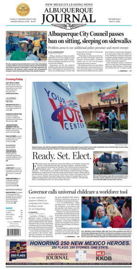 Cover of Albuquerque Journal
