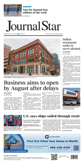 Cover of Journal Star (Peoria)