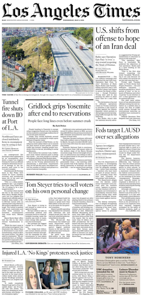 Cover of Los Angeles Times