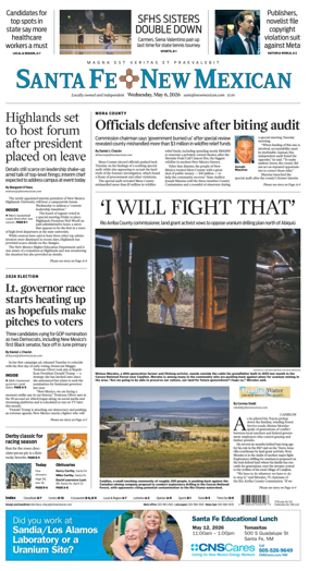 Cover of Santa Fe New Mexican