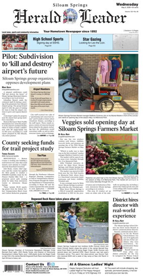 Cover of Siloam Springs Herald Leader