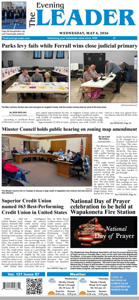 Cover of The Evening Leader