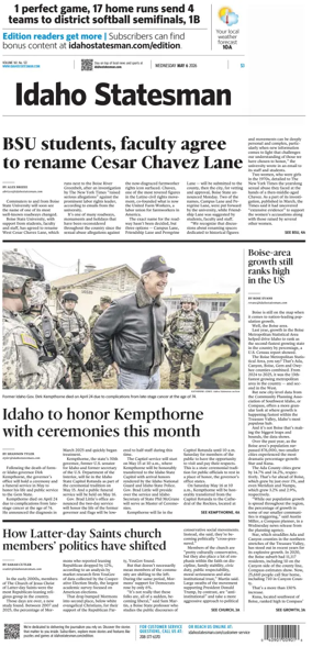 Cover of The Idaho Statesman