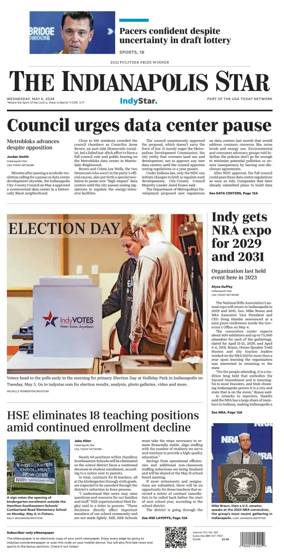 Cover of The Indianapolis Star
