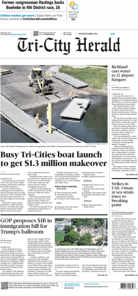 Cover of Tri-City Herald