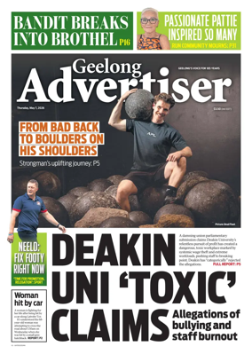 Cover of Geelong Advertiser
