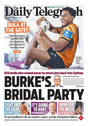 Cover of The Daily Telegraph (Sydney)