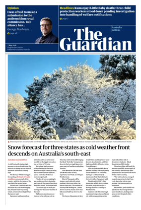 Cover of The Guardian Australia