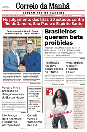 Cover of Jornal Correio da Manha