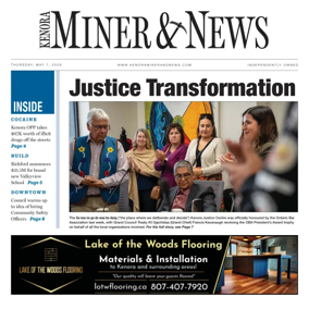 Cover of Kenora Daily Miner and News
