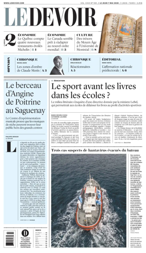 Cover of Le Devoir