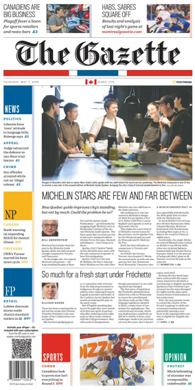 Cover of Montreal Gazette