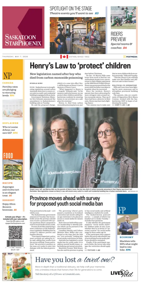 Cover of Saskatoon StarPhoenix