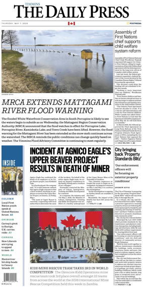 Cover of The Daily Press (Timmins)