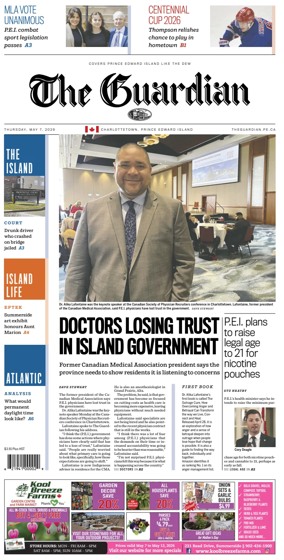 Cover of The Guardian (Charlottetown)