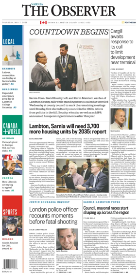 Cover of The Observer (Sarnia)