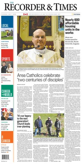 Cover of The Recorder & Times (Brockville)