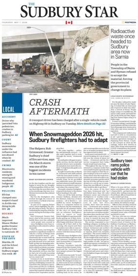 Cover of The Sudbury Star