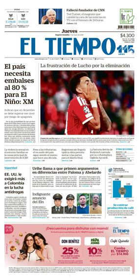 Cover of El Tiempo (Bogota)