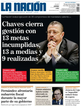 Cover of La Nacion (Costa Rica)