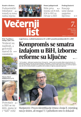 Cover of Vecernji list BiH