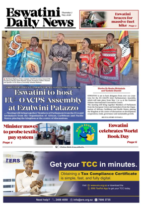Cover of Eswatini Daily News