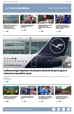 Cover of Euronews Business (Spanish) Compiled Edition
