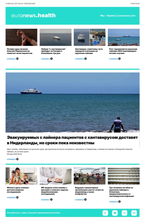 Cover of Euronews Health (Russian) Compiled Edition
