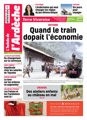 Cover of L'Hebdo de l'Ardeche – edition centre