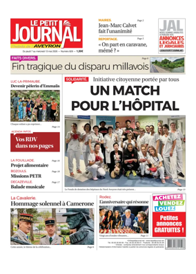 Cover of Le Petit Journal - L'hebdo local de l'Aveyron