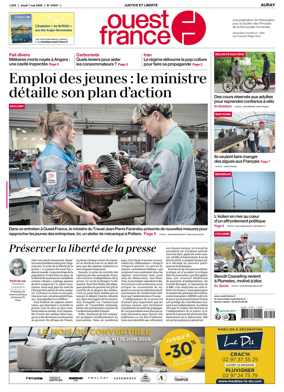 Cover of Ouest France (Auray)