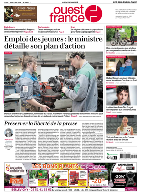 Cover of Ouest France (Les Sables-d'Olonne)