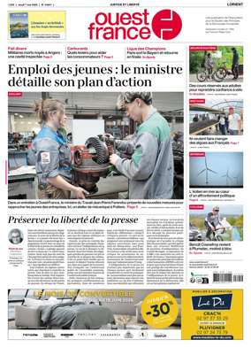 Cover of Ouest France (Lorient)